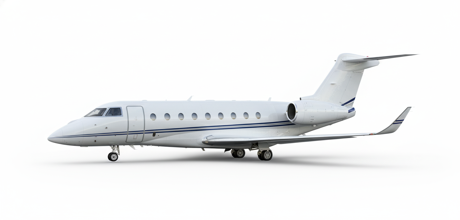 silhouette image of Gulfstream G280