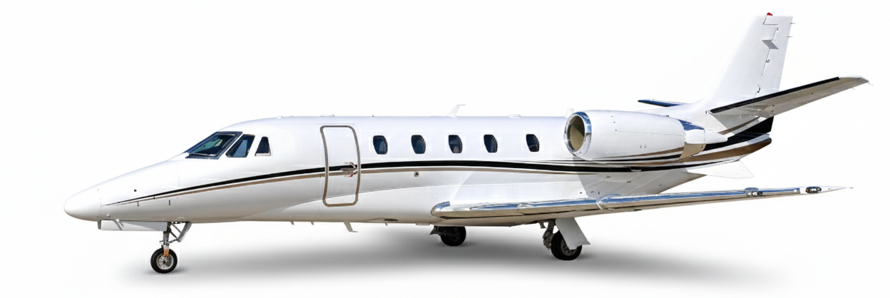 silhouette image of Cessna Citation XLS